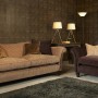 Etienne Grand Sofa in Wilson Stripe & Snuggler in Rocksborough